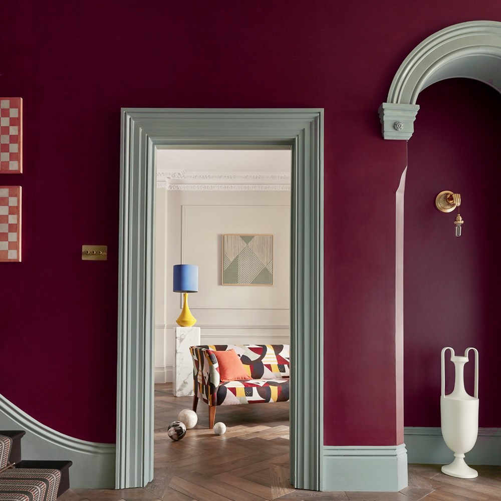 Water Based Acrylic Eggshell Paint by Zoffany in Shaker Red